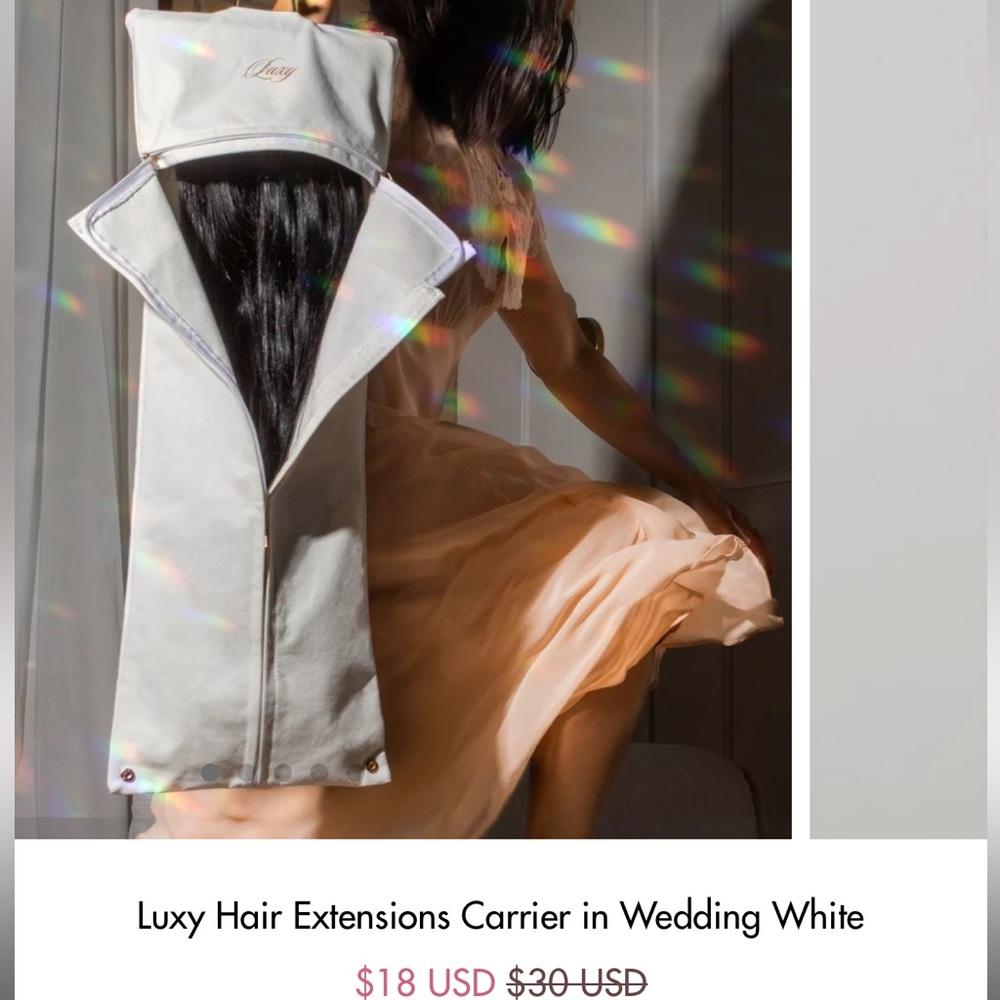 Luxy Hair Extension Carrier in Wedding White